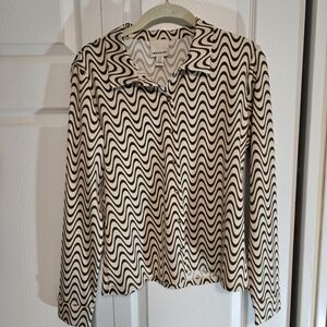 Industry Wave Pattern Button-Down Shirt